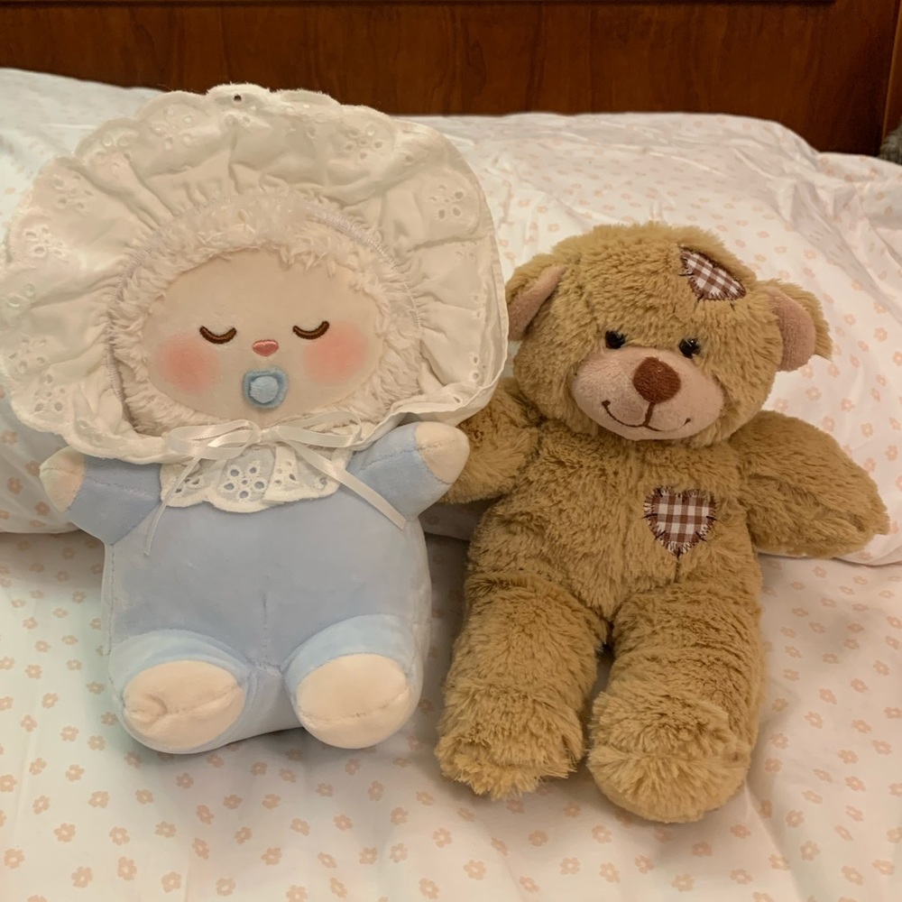 NWOT Lamb & Teddy Plushie duo